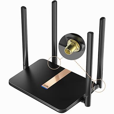 Módem Router Cudy AC1200 Desbloqueado 4G LTE con Ranura para Tarjeta SIM, WiFi de Malla de 1200 Mbps, Antenas móviles Desmontables, Interfaz SMA, DDNS, VPN, versión de Antena Desmontable LT500
