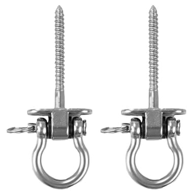 TNSLAND 2 Piezas Ganchos de Techo, Acero Inoxidable Anclaje para Pared Tornillos Soporte Columpio, Colgador de Saco de Boxeo para Patio de Recreo, Gym, Cuerda, Hamaca Silla, Columpio de Yoga, 680 KG
