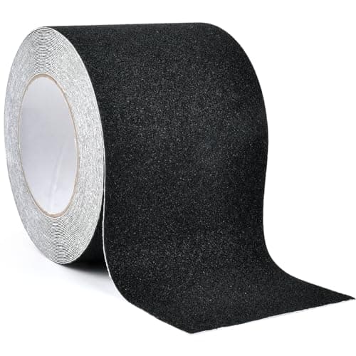 HUMOKI Cinta Antideslizante Negro, 10cmx10m Cinta Antideslizante Seguridad Adhesiva, Escaleras Antideslizantes, Cintas Antideslizantes Escaleras, Tiras Antideslizantes, Para Escalones Rampas