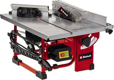 Einhell Sierra circular de mesa (máx. 800 W, motor de inducción de bajo mantenimiento, Ø200 x ø16 mm hoja, tope en ángulo (+/- 60°), hoja de la sierra puede inclinarse 45°), Color Rojo Plata