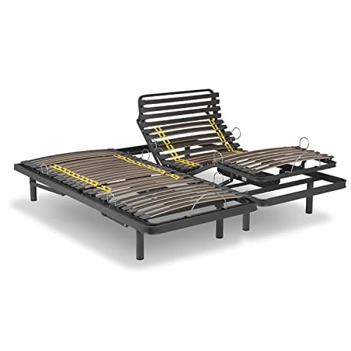 Ferlex - Cama de Matrimonio articulada eléctrica | Estructura Robusta | Lamas de Madera Resistentes (160x190, Mando inalámbrico)