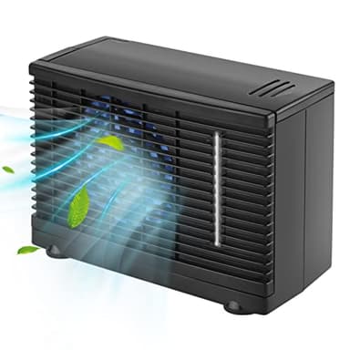 Ejoyous Mini aire acondicionado portátil de 12 V para coche, camión, aire acondicionado portátil, enfriador de agua evaporativo, ventilador para coche, para autocaravanas, remeros, propietarios de