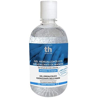 Thader Pharma Gel Hidroalcohólico Higienizante de Manos Instantáneo, con Dosificador, Sin Enjuague (500 ml)