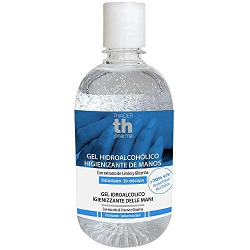 Thader Pharma Gel Hidroalcohólico Higienizante de Manos Instantáneo, con Dosificador, Sin Enjuague (500 ml)