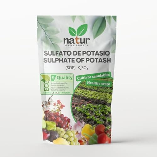 Sulfato Potásico para Jardín y Huerto - Fertilizante de Potásio y Azufre para todo tipo de Plantas Mejora Crecimiento y Producción, Nutriente esencial 100g