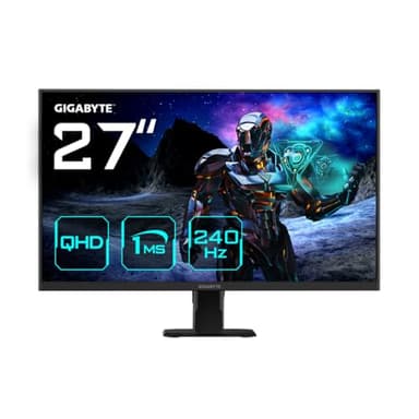 Gigabyte GS27Q X 27" Monitor de Juego QHD - 2560 x 1440, 240Hz, 1ms, 250 CD/m², FreeSync Premium Pro, HDR Ready, HDMI 2.0, Displayport 1.4