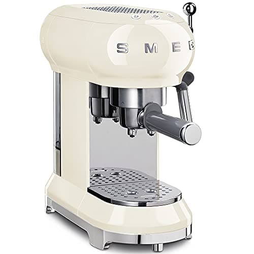 Smeg ECF01 RDEU/PBEU/CREU/Bleu Máquina de Café Expreso, 1350 W, 1 Liter, 44 Decibeles, Plástico, Crema