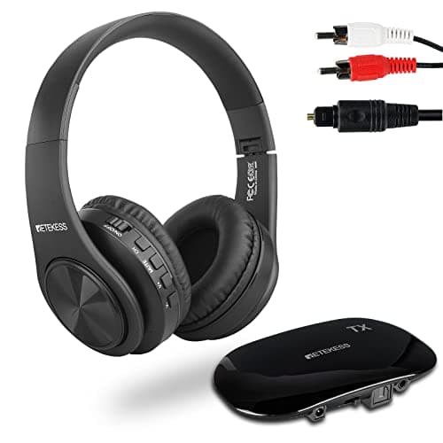 Retekess TA005 Auriculares Inalámbricos para TV,Auriculares TV Inalámbricos,Batería Recargable Integrada,Compatible con Entrada Estéreo,AUX y RCA,Alto Volumen para Personas Mayores