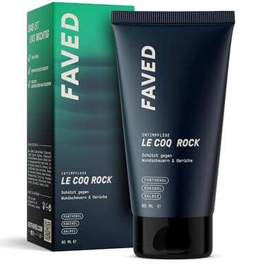 Crema deo intima masculina 'Le Coq Rock' Crema contra las rozaduras, el sudor y los malos olores en la zona íntima, 80ml, por Groomed Rooster - FABRICADO EN ALEMANIA