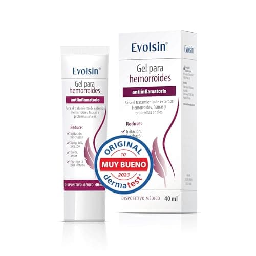 Evolsin® gel para hemorroides | 40ml | Eficacia científicamente probada | Reduce el dolor, el sangrado y el picor | Producto sanitario I pomada hemorroidales