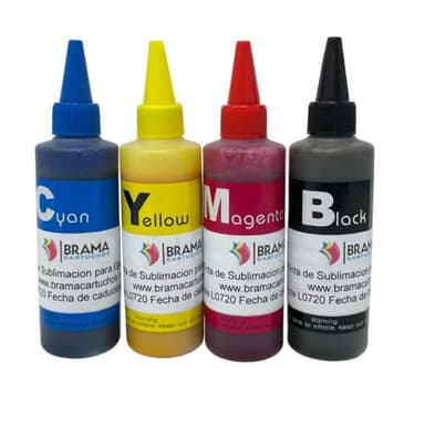 Bramacartuchos 4 Botes DE 100ML DE Tinta DE SUBLIMACION. Compatible con IMPRESORAS EPSON DE 4 Colores