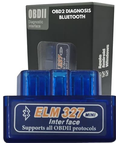 CAELLUMA - OBD2 Diagnosis Bluetooth con Versión Mejorada 1.5 - OBD2 ELM327 - Máquina de Diagnosis Coche Multimarca - Compatible con iOS, Android, Windows y Linux - Detector Errores (Bluetooth)
