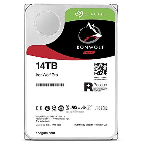 Seagate IronWolf Pro - Disco Duro Interno Raid NAS de 14 TB, 7200 RPM SATA 6 GB/s 8.9 cm (ST14000NE0008)