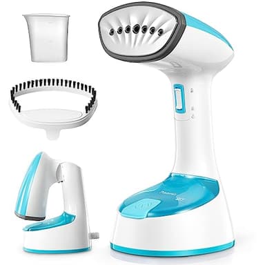 Reemix Plancha Vertical Vapor, Diseño de Mano Plegable Plancha Vertical, Removedor de Arrugas de Ropa, Fuerte Vapor Penetrante, para el Hogar, la Oficina y los Viajes, 220V (Azul)