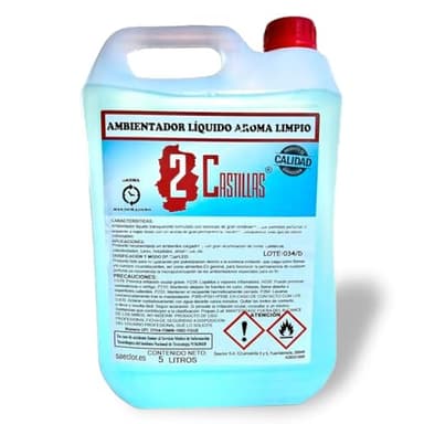 Ambientador Líquido Aroma Limpio para un Hogar Fresco y Agradable • Garrafa 5 litros