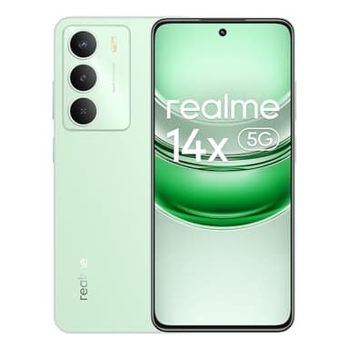 realme 14x 5G Smartphone 8+256GB, Display Eye Comfort 120Hz, Cámara nítida de 50MP, Batería de Larga duración 5000mAh, Resistencia a los Golpes de Nivel Militar, Octa-Core, Verde (sin Adaptador)