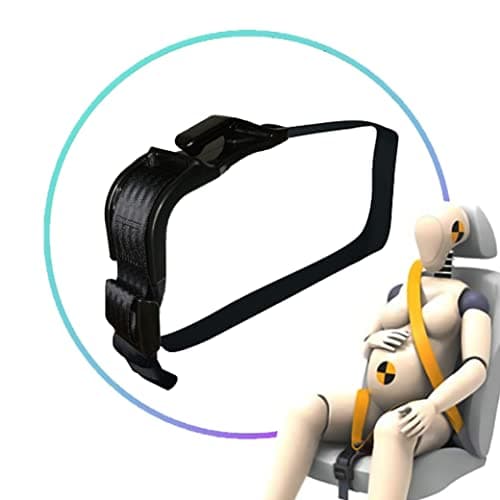 VegMai® Cinturón Embarazada Coche. Seguridad Protección Y Tranquilidad En Embarazos, Intervenciones Operaciones En Abdomen O Vientres Grandes. Adaptador Ajustador Del Cinturón Del Coche (Negro)