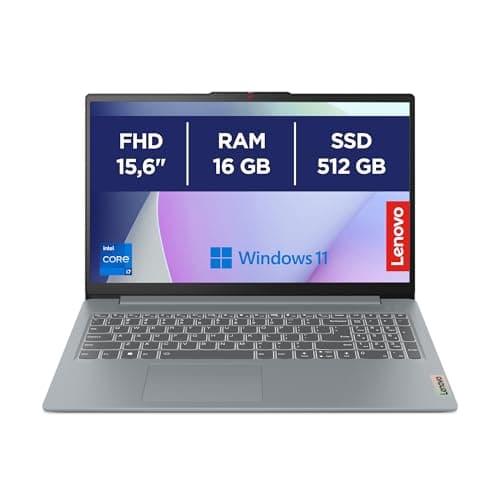 Lenovo IdeaPad Slim 3 Portátil FHD (1920 x 1080), Intel Core i7-13620H, RAM 16 GB SSD de 512 GB, WiFi 6, Windows 11 - Arctic Grey, exclusivo de Amazon