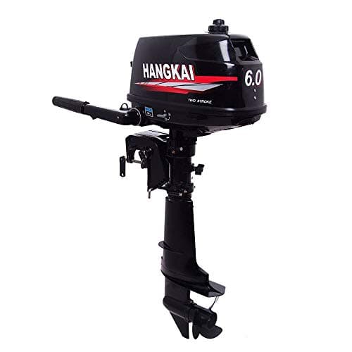 WUPYI2018 Motor fueraborda de 2 tiempos 6 CV, motor de barco de pesca, sistema de refrigeración por agua, eje corto