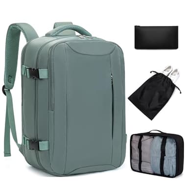 Xkdoai Mochila Viaje Cabina Avion 25x20x40 para Ryanair Maleta Bolsas de Cabina con Organizador de Equipaje 3 Sets Mochila de Viaje Equipaje de Mano para Mujer Hombre 20L