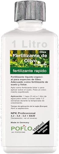 POFLO Fertilizante para olivos de ALTA TECNOLOGÍA Olea NPK, para plantas en arriates y macetas (1000ml)