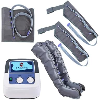 Maquina Presoterapia para Casa, Presoterapia Piernas y Abdomen, Para El Alivio Del Dolor Muscular, Promueve La Circulación Sanguínea, 6 Chamber, 2 Legs+2 Arm+1 Waist