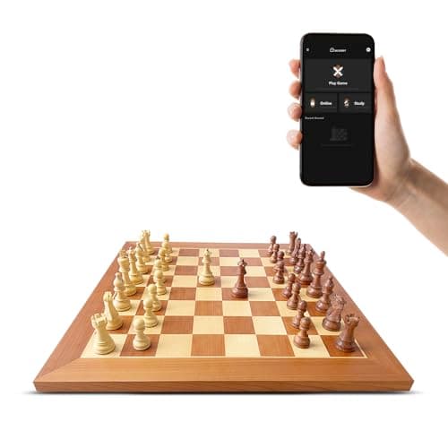 Chessnut - Juego de ajedrez electrónico profesional de lujo con reconocimiento completo de piezas de ajedrez de madera, 55 cm de tamaño torneo con piezas de madera