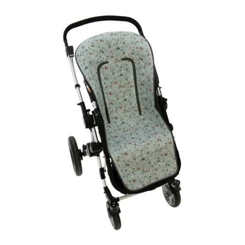 Funda de Verano para Silla Paseo Universal Rosy Fuentes- Colchoneta para Carrito Bebé- Transpirable-Compatible con Bugaboo, jané, Concord, Baby Jogger, Bebecar…-Verde