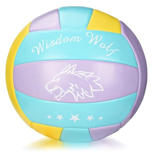 Wisdom Wolf - Balón de voleibol de playa (tacto suave, para adultos y niños, para interior exterior, talla oficial 5)