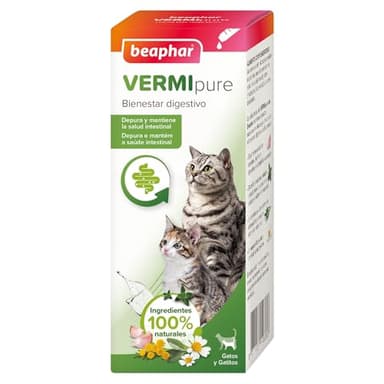 Beaphar VERMIpure Solución Líquida Natural Gatos y Gatitos - 50ml