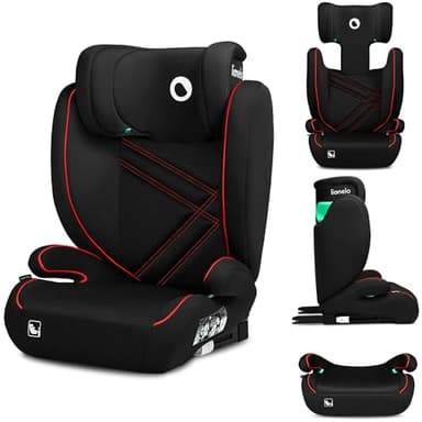 LIONELO HUGO I-SIZE Silla de coche para bebés, Grupo 2 3, de 100 cm a 150 cm Montaje ISOFIX Reposacabezas Memory Foam ajustable Protección lateral Reposabrazos cómodos Respaldo extraíble