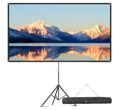 VISULAPEX 80" Pantalla Proyector con Trípode,16:9 Pantalla de Proyección Portátil, Ipara la Pantalla de Cine del Proyector de Cine en Casa Cine al Aire Libre Interior