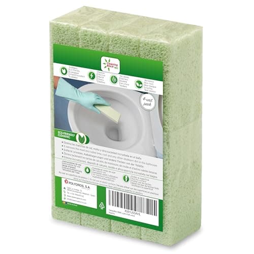 Cleaning Block WC - Pack de 4 barritas para eliminar manchas de cal, sarro y otra suciedad incrustada en inodoros, WC, lavabos, bañeras y otras superficies en el baño