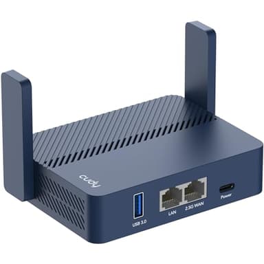 Cudy Router de Viaje Wi-Fi 6 Gigabit tamaño Bolsillo AX3000, Puerto Ethernet RJ45 de 2,5 Gbps, Extensor/repetidor para Hotel y Red pública, WISP, Cliente y Servidor VPN, USB 3.0,TR3000
