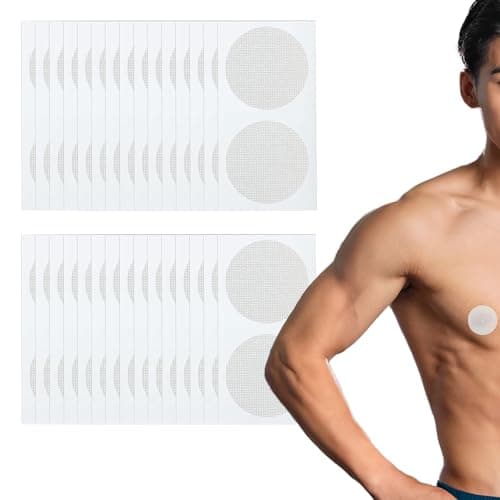 MagiSel Pezones de Cinta, Hombre Tapas de Pezón, 30 PCS Pezoneras Running para Hombre Invisible Protector de Pezones Tapas de Pezón Adhesivos Desechables para Corredores Deportistas Antirozaduras