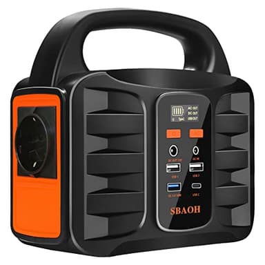 SBAOH Generador de energía portátil, 27000 mAh, 230 V/99Wh AC Outlet Camping Generadores Solar Batería de litio Fuente de alimentación para Outdoor