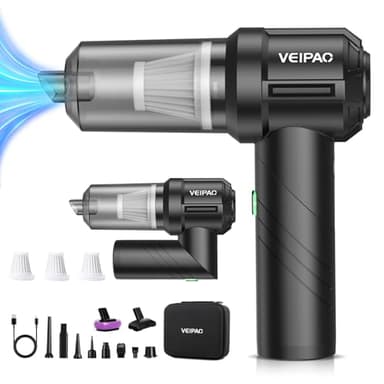Aspiradora Mano Coche Aspirador Potente: 18KPA Aspiradora Sin Cable - 6000mAh Recargable Aspirador para Coche - 4 en 1 Aspiradora Portátil - Mini Aspiradorasde para Limpieza Hogar Oficina y Coche