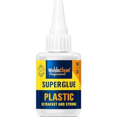 Superglue para plástico 25g - impermeable, resistente al calor y con cierre de aguja