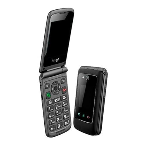 Facitel FS30, Flip Phone, com app Whatsapp |Teléfono móvil con teclas grandes adecuado para personas mayores, botones fáciles de usar, llamada rápida, sonido de radio fuerte, para uso práctico | Negro