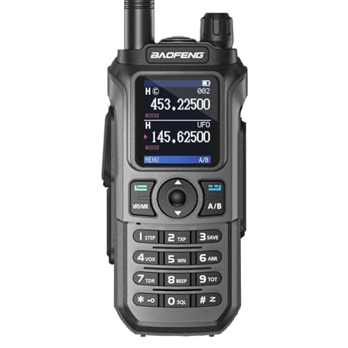 UV-21 Pro Walkie Talkie de Largo Alcance Impermeable con Cargador Tipo-C, 16 KM de Alcance (Gris)