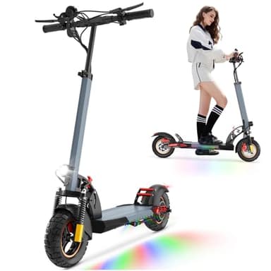 Patinete Electrico 10 Pulgadas Patinete Electrico 500W, Batería 48V 12,5Ah Patinete electrico Adultos, Alcance de 30 km, 3 Modos de Velocidad Patinete electrico
