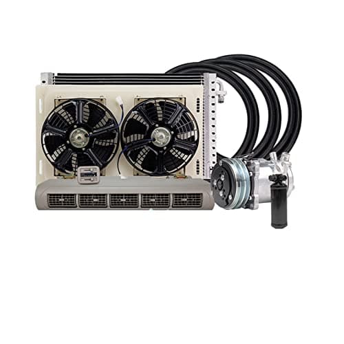 EDSARS Compresor de Aire Acondicionado Universal for automóvil, 12V, 24V, Compatible con Coche, Van, Street Rod, Aire Acondicionado clásico Caliente (Color : 12V Single Cool)