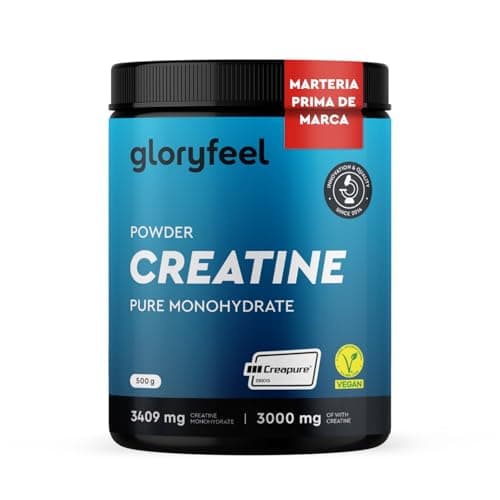 Creatina Monohidratada 500 g (Creapure®) - Polvo Micronizado 99,99% puro - 147 porciones de Creatina Monohidrato, 3409mg por día - Materia prima de primera calidad de Alemania - Sin aditivos