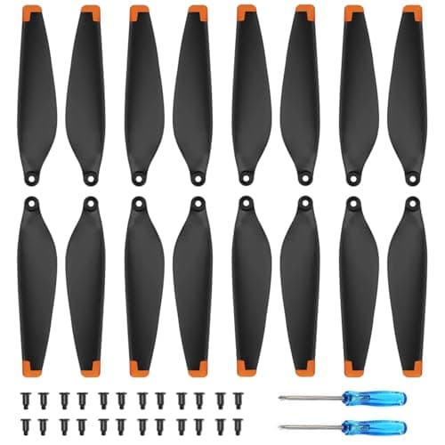Bocguy DJI Mini 3 Pro Hélices/Mini 4 Pro Hélices, 16 Pcs Drone DJI Mini 3 Pro Hélices/DJI Mini 4 Pro Hélices Bajo Nivel de Ruido, DJI Mini 3 Pro Hélices Accesorios para Reemplazo de Drones (Naranja)