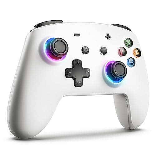 ECHTPower Mando Inalámbrico para Switch/Switch Lite/Switch OLED, Mando RGB Pro Controller con Función de Despertar/Botón Sync/Turbo/Vibración Ajustable/Giroscopio/Led RGB/Programable/Ergonómico