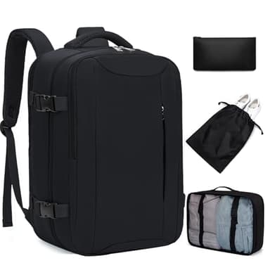 Xkdoai Mochila Viaje Cabina Avion 25x20x40 para Ryanair Maleta Bolsas de Cabina con Organizador de Equipaje 3 Sets Mochila de Viaje Equipaje de Mano para Mujer Hombre 20L