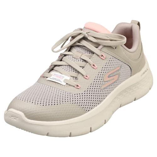 Skechers GO Walk, IR A Caminar Flex Caley Mujer, Taupe Synthetic/Pink Trim, 37 EU