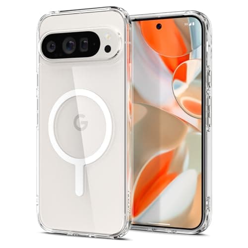 Spigen Funda Ultra Hybrid OneTap Metal Ring MagFit Compatible con Google Pixel 9 - Blanco