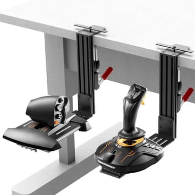 wuutyty 2-Pack Hotas Mount Joystick Mount kompatibel mit Logitech X52/X52 Pro/X56/X56 Rhino Hotas, Thrustmaster T. Flight Hotas/A-10C Warthog/T.16000M FCS/TCA Airbus Joystick/Winwing Orion