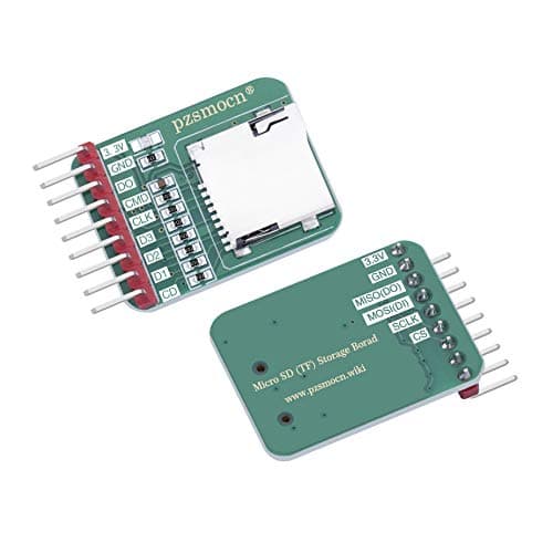 Pzsmocn Módulo de Zócalo Adaptador de Lector de Tarjetas de Memoria Micro-SD/TF (2 Piezas) Compatible con Placas Raspberry Pi y Arduino. para Hogares Inteligentes, Oficinas, Impresoras 3D y Robots.